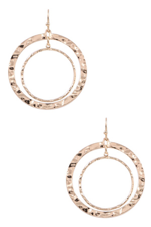 Metal Ring Drop Earrings