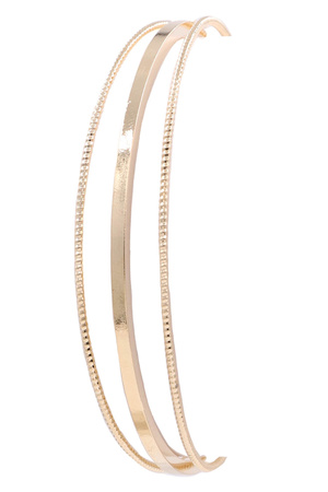 Brass Layered Bar Open Bracelet