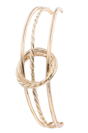 Brass Layered Rope Braid Loop Bracelet