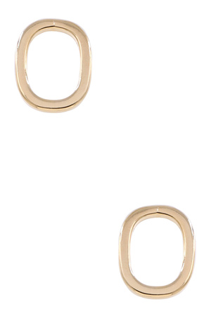 Brass Oval Earrings