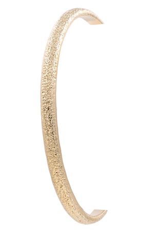 Textured Brass Open Bracelet