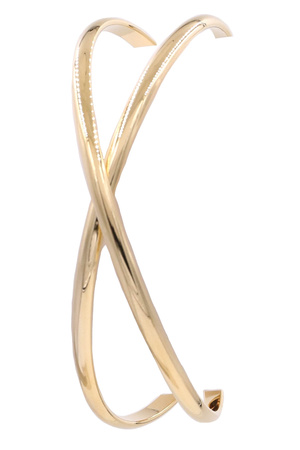 Brass Cross X Bracelet
