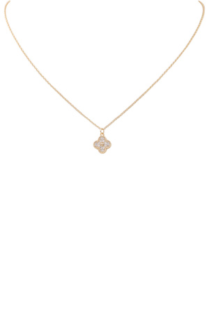 Quatrefoil Rhinestone Necklace