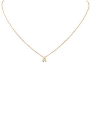 Metal Initial Monogram Dainty Necklace