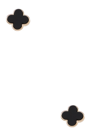 Brass Quatrefoil Earrings