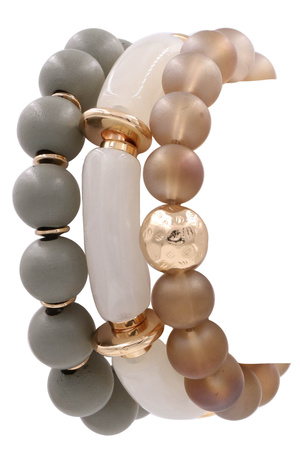 Assorted Bead Stretch Bracelet Set