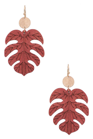 Philodendron Leaf Earrings