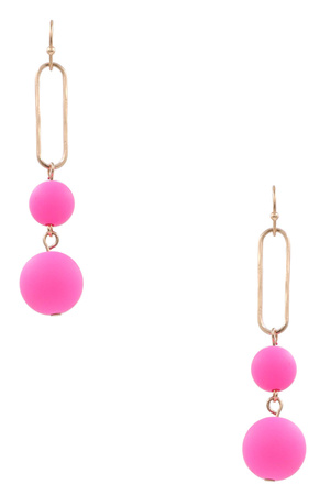Acrylic Ball Layered Earrings
