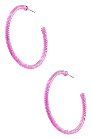 Aluminum Twist Open Hoop Earrings