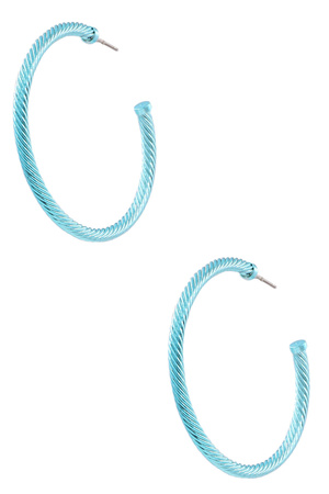 Aluminum Twist Open Hoop Earrings