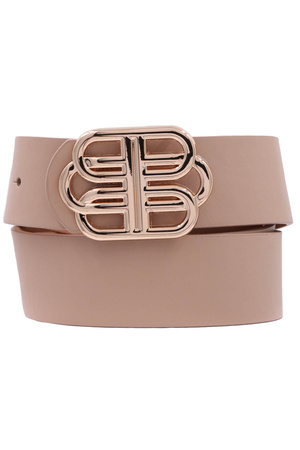 Layered Oval Buckle Belt