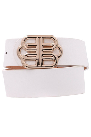 Layered Oval Buckle Belt