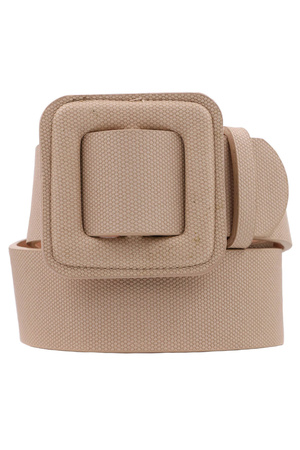 Weave Knit Square Buckle Belt