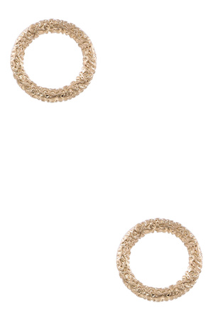 Metal Textured Ring Earrings