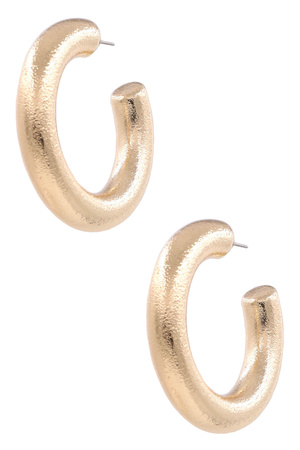 Textured Open Hoop Earrings