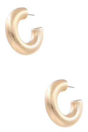 Textured Open Hoop Earrings
