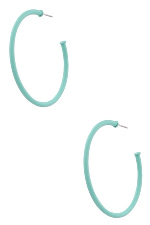 Matte Metal Open Hoop Earrings