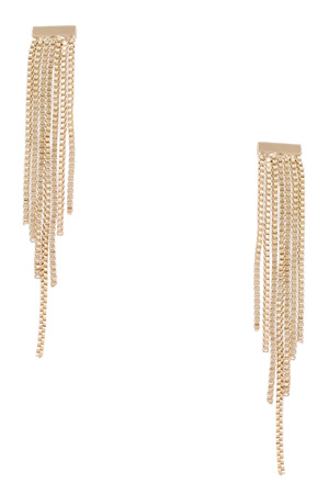 Metal Tassel Drop Earrings