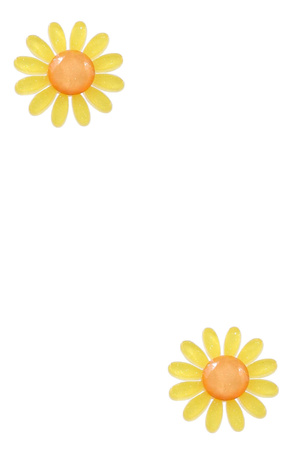 Acrylic Sunflower Earrings