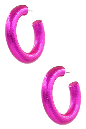 Metal Open Hoop Earrings