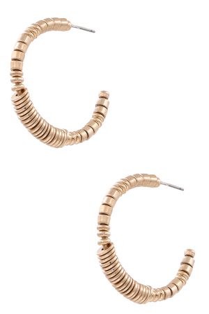 Metal Ring Layered Hoop Earrings