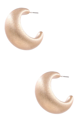 Metal Sparkle Crescent Earrings