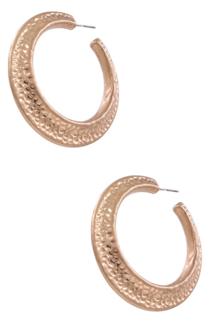 Metal Crescent Open Hoop Earrings