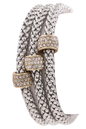 Pave Ball Stretch Bracelet Set