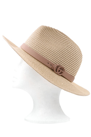 Painted Buckle Summer Panama Hat