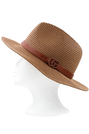 Painted Buckle Summer Panama Hat