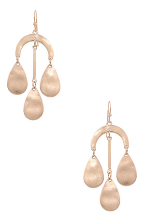 Metal Teadrop Dangle Earrings