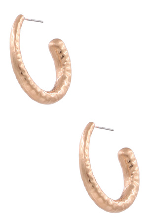 Metal Oval Open Hoop Earrings