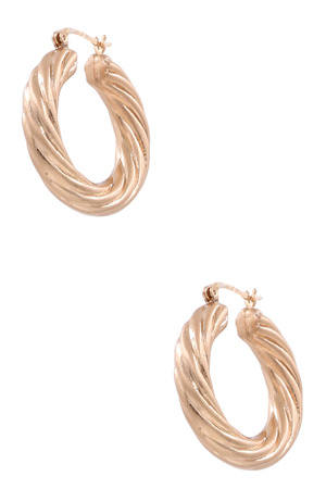 Twisted Braid Hoop Earrings