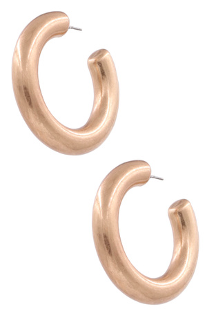 Thick Open Hoop Earrings