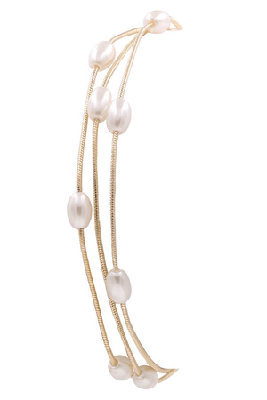 Cream Pearl Layered Bracelet