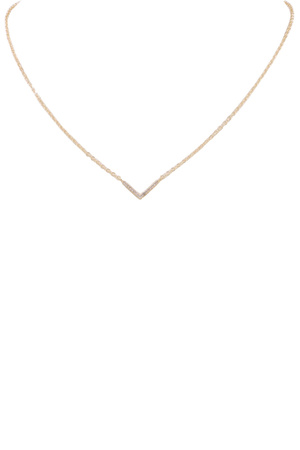 Brass Cubic Zirconia V Necklace