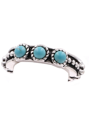 Metal Western Stone Stretch Ring