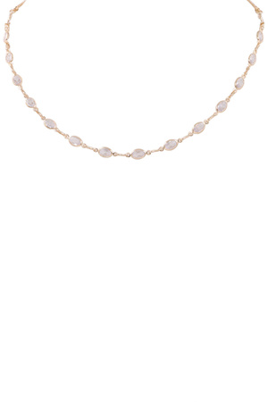 Chain Glass Jewel Necklace