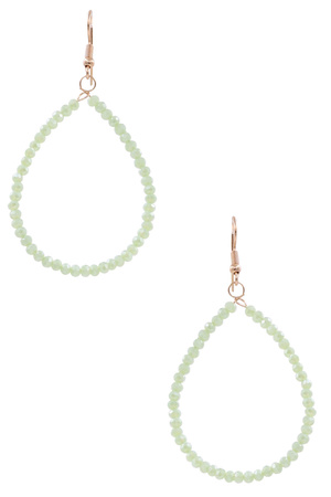 Faceted Bead Teardrop Earrings