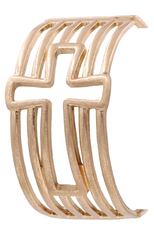Metal Cross Stretch Bracelet