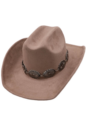 Metal Concho Cowboy Hat