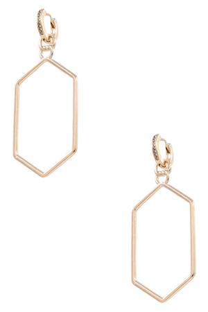 Diamond Hoop Dangle Earrings