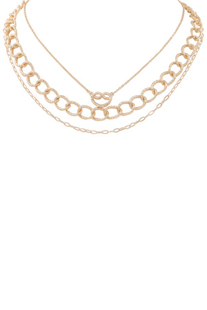 Chain Layered 3-Piece Necklace Set