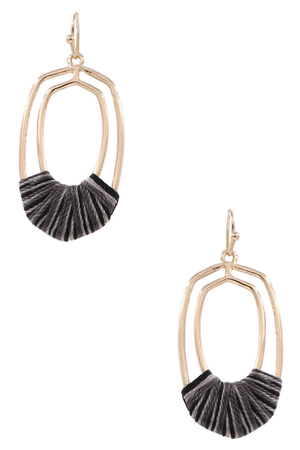 Cotton Spool Diamond Drop Earrings