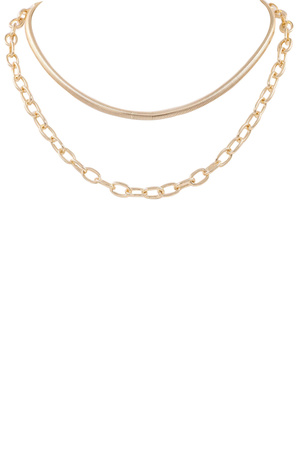 Metal Chain Layered Necklace