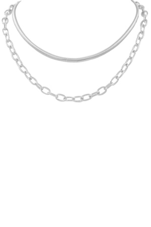Metal Chain Layered Necklace