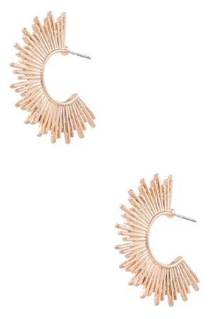 Sun Open Hoop Earrings