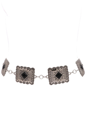 Western Square Buckle Concho Western Belt