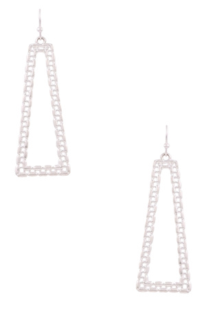 Abstract Square Triangle Chain Earrings