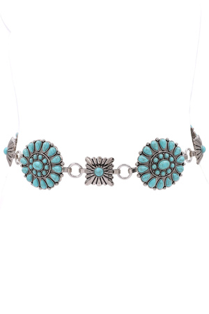 Acrylic Western Concho Link Western Belt